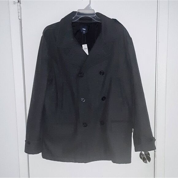 GAP NWT Gray Trench Coat Size XL - Picture 1 of 8